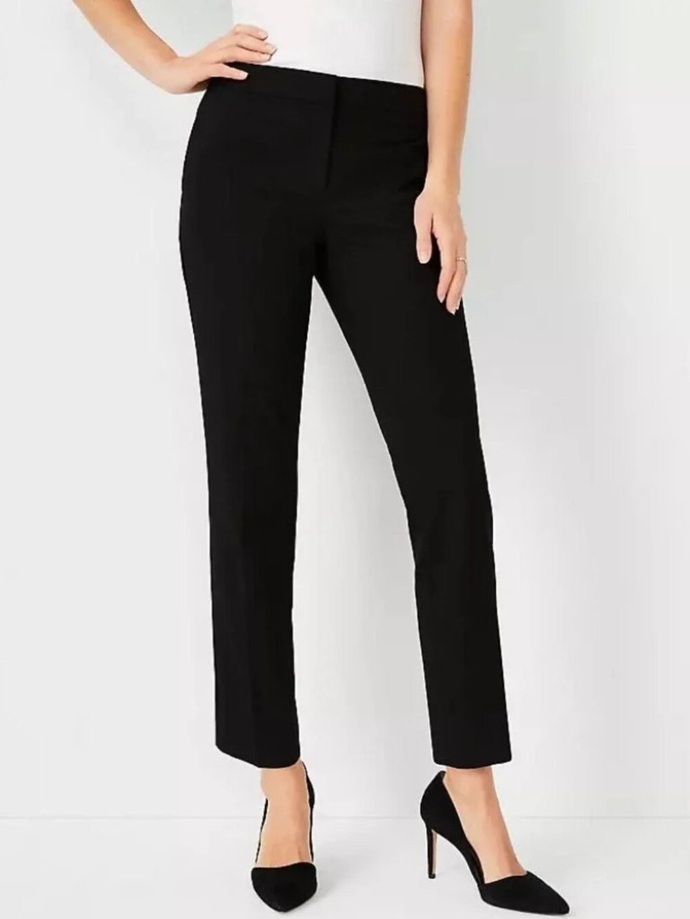 ANN TAYLOR Black Ankle Curvy Pants